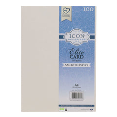 Pkt.100 A4 300gsm Smooth Card - Ivory