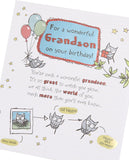 Owl Illustration and Sentimental Verse Birthday Card for Grandson