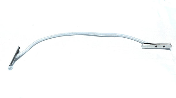 Pack of 100 White Elastic Metal End 152mm