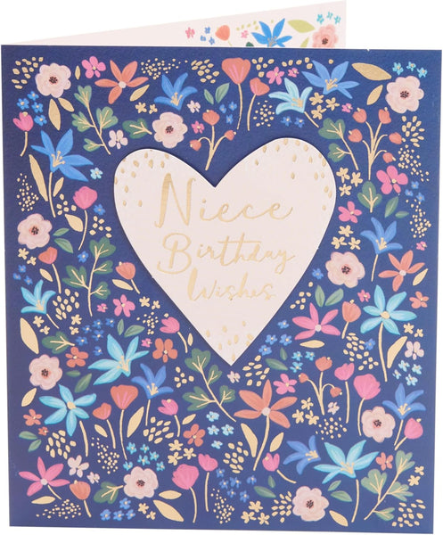 UK Greetings Birthday Card for Niece - Bright Floral Design