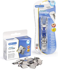 Rapesco Supaclip 60 Kit Dispenser & 100 Stainless Steel Refill Clips