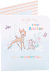 Disney 1st Easter Card for Baby Boy/Girl – Adorable Bambi & Thumper Design