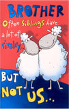 UK Greetings | Birthday Card for Brother | Happy Birthday Gifts | Him, Boys, Men | Funny Sheep Design | With Envelope | 143 x 216 mm