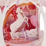 3D Pop Up Unicorn, Magical Wishes Valentines Day Card