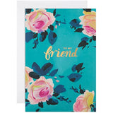 Friend Birthday Card Elegant Floral Design