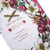 Hallmark Boxed Christmas Card for Mum - Traditional Wreath and Verse Design