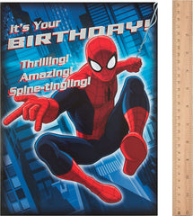 Spiderman Birthday Card 'Zip Zoom Wow'Extra Large