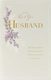 On The Loss of Your Husband Gold Foil Details Sympathy Card