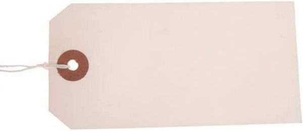 120 x 60mm White Strung Tags (Pack of 100)