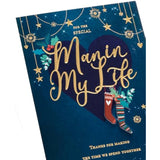 UK Greetings Christmas Card for the Special Man in My Life - Gold Lettering Design,Multi,165 mm x 254 mm