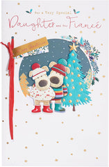 Boofle Embellished Daughter & Fianc� Boofle Cute Christmas Greeting Card