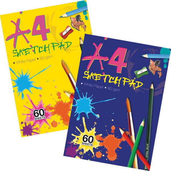 A4 Sketch Pad – 60 Sheets | Artist Drawing Pad for School, Art & Design