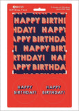 Happy Birthday Wrapping Paper 2 Sheets & 2 Tags