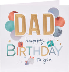 Lovely Design with Balloons Dad Birthday Card