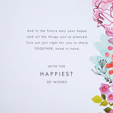 Classic Floral and Text Design Wedding Congratulations Card
