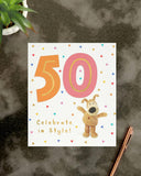 Boofle 50th Birthday Card