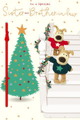 Boofle Embellished Sister & Brother-in-Law Festive Cute Christmas Greeting Card 771273