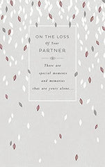 Falling Leaves On The Loss Of Your Partner Sympathy Thinking of you' Card