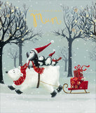 Penguin and Polar Bear-Mum Christmas Card