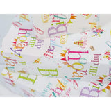 Happy Birthday Text Wrapping Paper 2 Sheets & 2 Tags