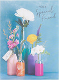UK Greetings Birthday Card for Her/Friend - Flowers in Vase Design