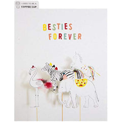 Hallmark Croppers Cup cycled Card for Friend - Photographic Animal Puppets Design