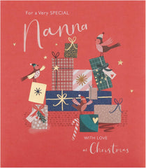 Christmas Greeting Card for Nanna – Charming Presents Theme