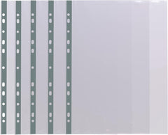 A4 Multi-Punched Pockets – 100% Recycled, 90 Microns – Pack of 100 Eco-Friendly & Durable Sleeves