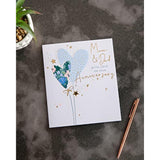 Pretty Hearts Design Mum & Dad Anniversary Card