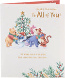 UK Greetings Disney Winnie the Pooh Christmas Card for All of You - Pooh & Friends Design