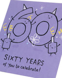 UK Greetings 60th Birthday Card for Him/Her/Friend - Purple Design