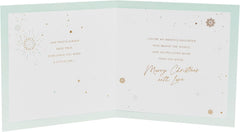 UK Greetings Christmas Card for Daughter - Snowflakes Design