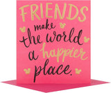 Embossed Text Design Friend Birthday Card