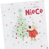 Boofle Near Xmas Tree Niece Christmas Card