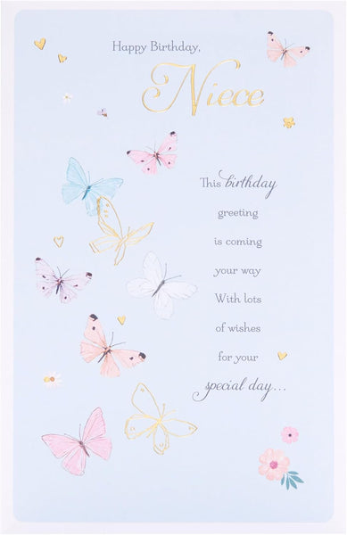 Butterflies Design Niece Birthday Card