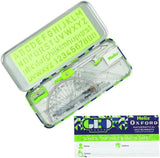 Helix Oxford Geometry Maths Set - Green | 9-Piece School Math Tools in Tin