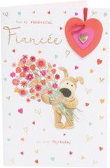 Cute Design Boofle Fiancée Birthday Card