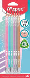 Black’Peps Glitter Graphite Pencils with Erasers | Sparkly HB Pencils for School & Office