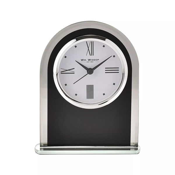 Black & Clear Arched Mantel Clock