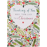 Hallmark Christmas Thinking of You Card - Traditional Illustrated Text Design, 25572119, Multicoloured