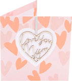 UK Greetings Mother's Day Card for Mum - Keepsake Heart Attachment Design