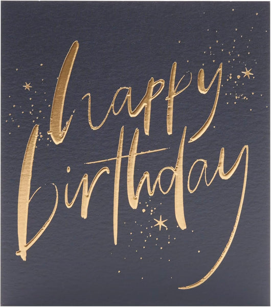 Black & Gold Design Birthday Card