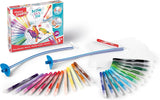 Maped Creativ Blow Art Kit | 24 Felt Tip Pens + 2 Airbrush Tools for Creative Kids
