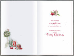 Christmas Door Decorated Brother & Sister In Law & Family Christmas Card