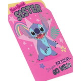 Disney Birthday Card for Sister - Stitch Design