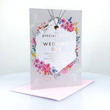 Classic Floral and Text Design Wedding Congratulations Card
