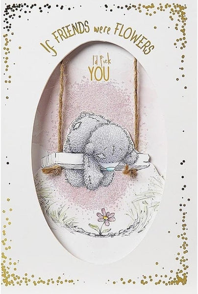 Tatty Teddy Birthday Card – Cute Bear on Swing Design