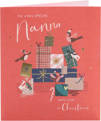 Christmas Greeting Card for Nanna – Charming Presents Theme