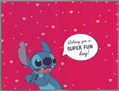 Disney Stitch Design with Foil Birthday Card