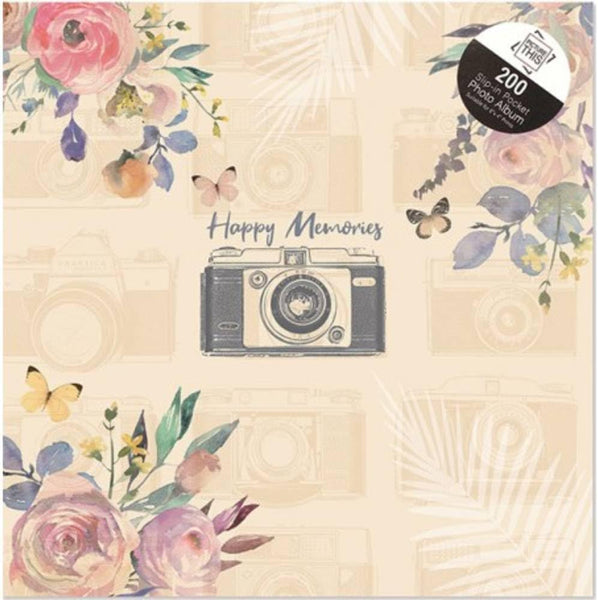 Tallon Vintage Cream Happy Memories 6x4 Photo Album | Memo Slip-In | Holds 200 Photos
